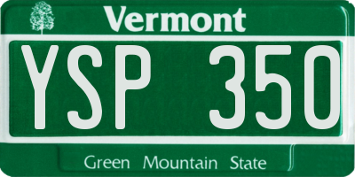VT license plate YSP350