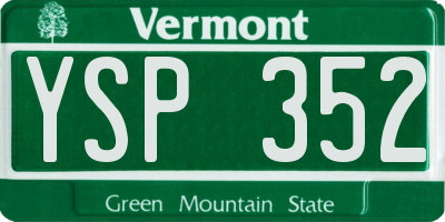 VT license plate YSP352