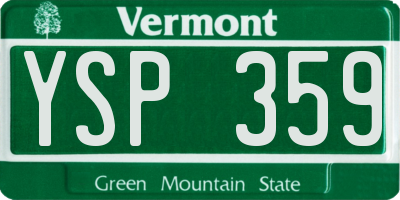 VT license plate YSP359