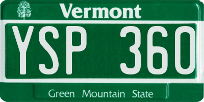 VT license plate YSP360