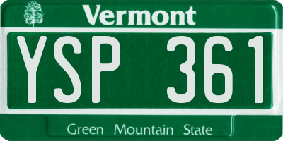 VT license plate YSP361