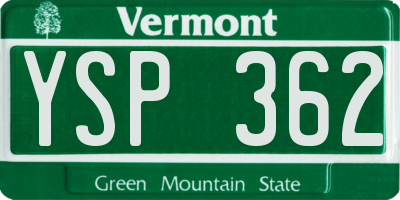 VT license plate YSP362