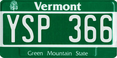 VT license plate YSP366