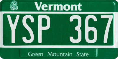VT license plate YSP367