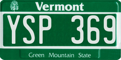 VT license plate YSP369