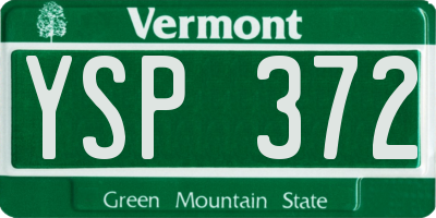 VT license plate YSP372