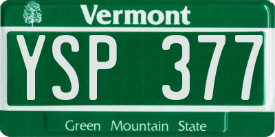 VT license plate YSP377