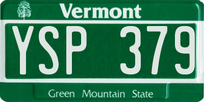 VT license plate YSP379