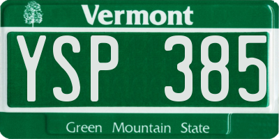 VT license plate YSP385