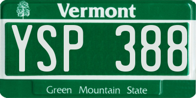 VT license plate YSP388