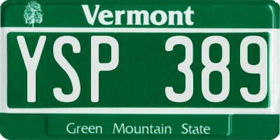 VT license plate YSP389