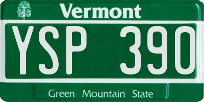 VT license plate YSP390