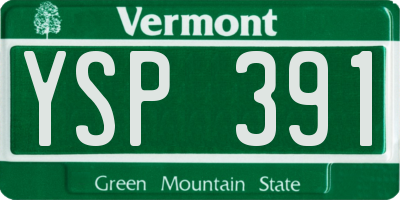 VT license plate YSP391