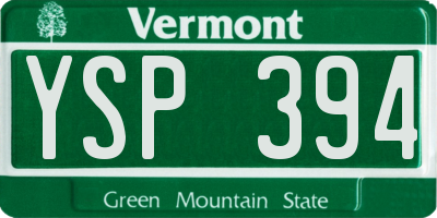 VT license plate YSP394