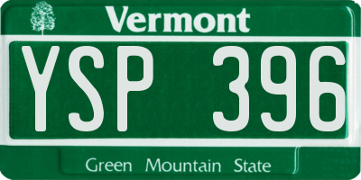 VT license plate YSP396