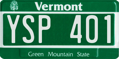 VT license plate YSP401