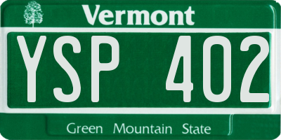 VT license plate YSP402