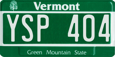 VT license plate YSP404