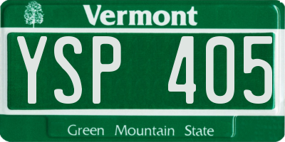 VT license plate YSP405