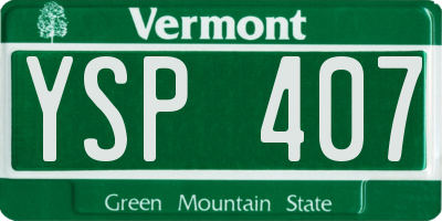 VT license plate YSP407