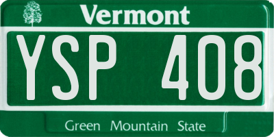 VT license plate YSP408