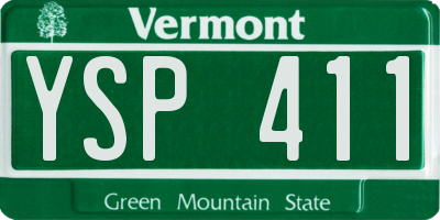 VT license plate YSP411