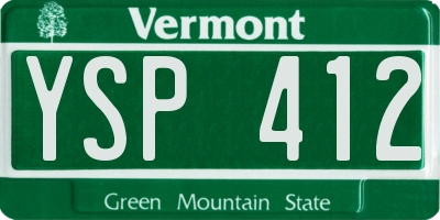 VT license plate YSP412