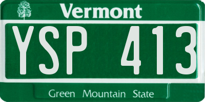 VT license plate YSP413