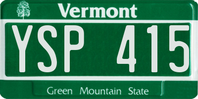 VT license plate YSP415
