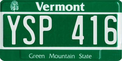 VT license plate YSP416