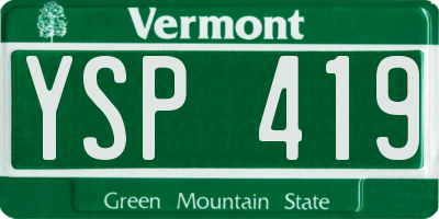 VT license plate YSP419