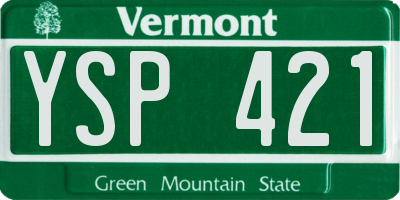 VT license plate YSP421