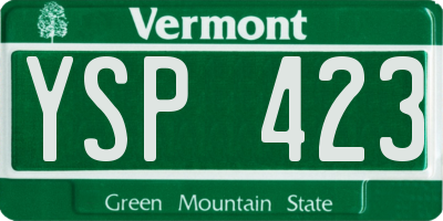 VT license plate YSP423