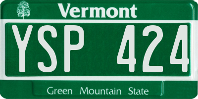 VT license plate YSP424