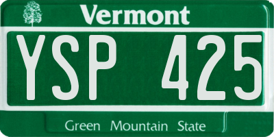 VT license plate YSP425