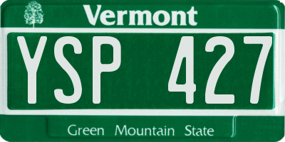 VT license plate YSP427