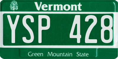 VT license plate YSP428