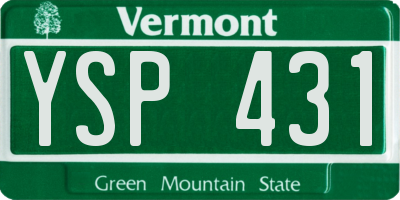 VT license plate YSP431