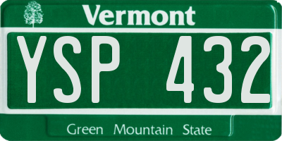 VT license plate YSP432