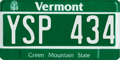 VT license plate YSP434