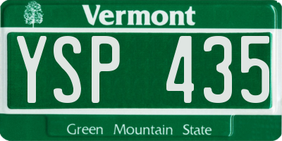 VT license plate YSP435