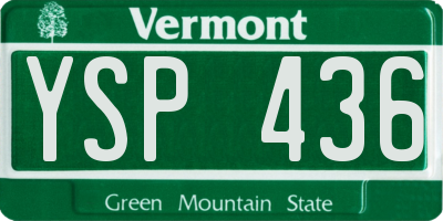 VT license plate YSP436