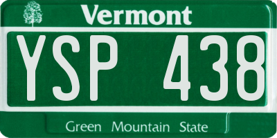 VT license plate YSP438