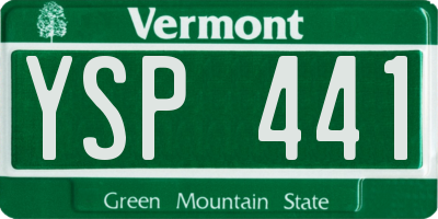 VT license plate YSP441