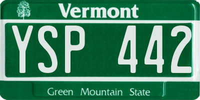 VT license plate YSP442