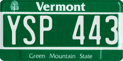 VT license plate YSP443