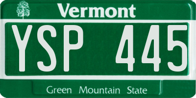 VT license plate YSP445