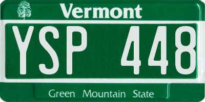 VT license plate YSP448