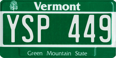 VT license plate YSP449