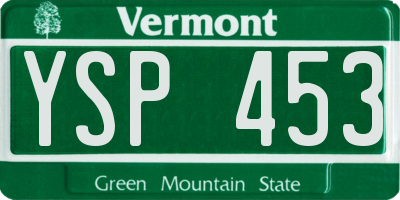 VT license plate YSP453
